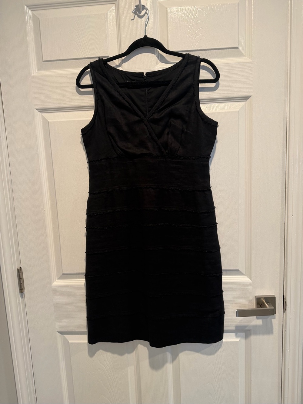 Talbots Black Sleeveless Linen Dress